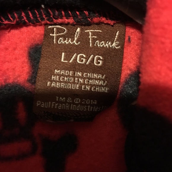 Paul Frank Fleece Hooded Onesie Pajamas! large - Picture 2 of 2